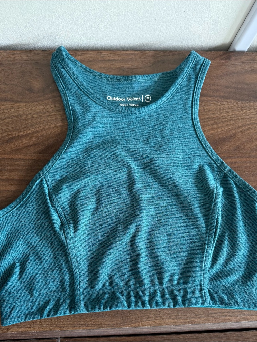 Outdoor Voices Heather Teal Athena Crop